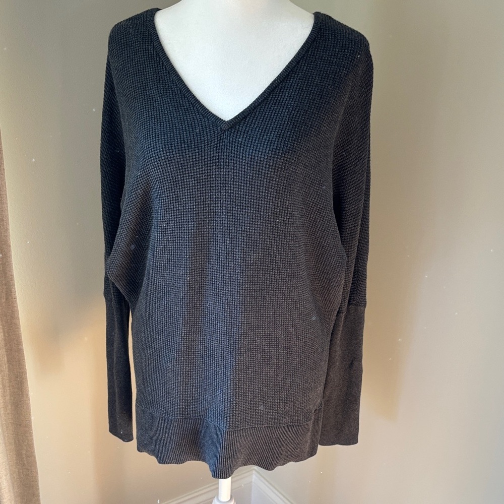 Women's Black V-Neck Sweater